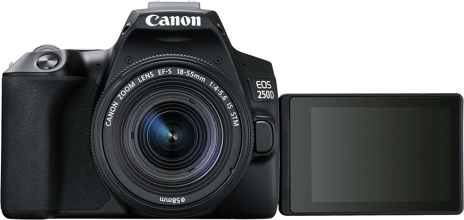 Canon EOS 250D with EF-s 18-55mm f4-5.6 IS STM Lens - Black