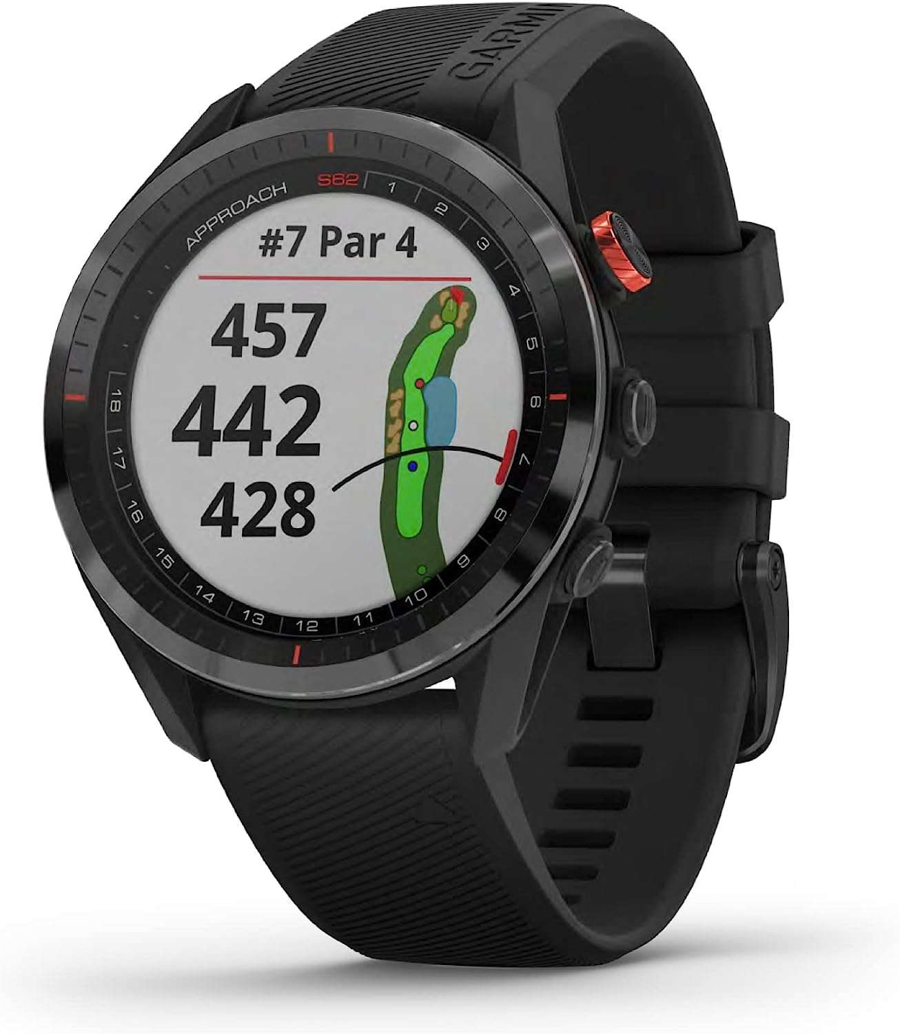 Garmin Approach S62 010-02200-00, Premium Golf GPS Smartwatch