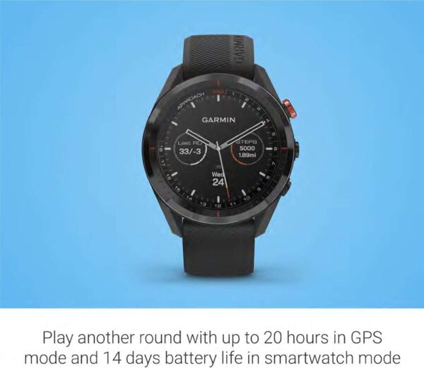Garmin Approach S62 010-02200-00, Premium Golf GPS Smartwatch