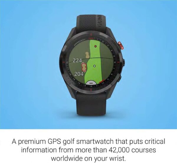 Garmin Approach S62 010-02200-00, Premium Golf GPS Smartwatch