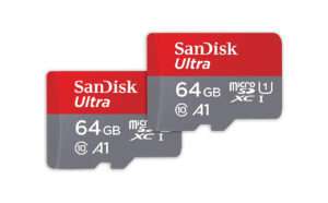 SanDisk 64GB Ultra microSDXC card + SD adapter up to 140 MB/s